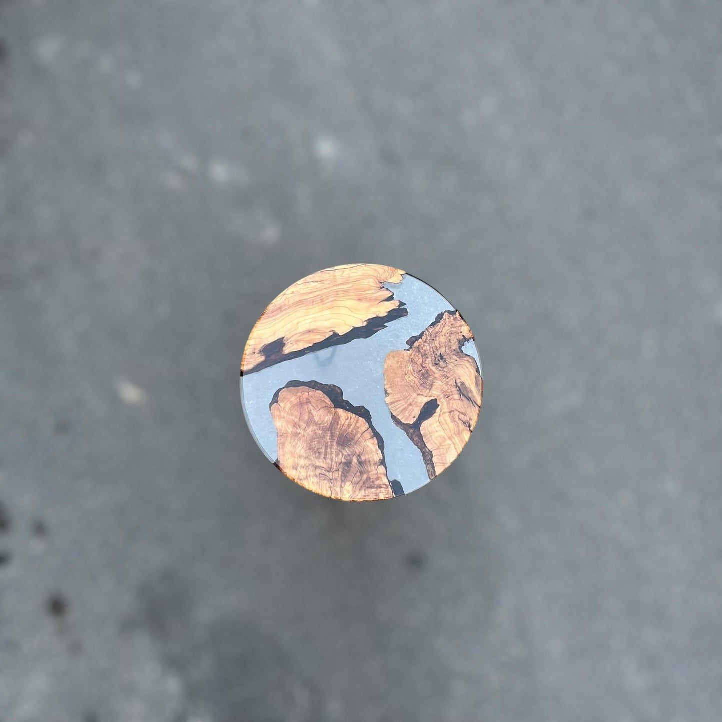 Handmade Olive Wood Epoxy Resin Coffee Table