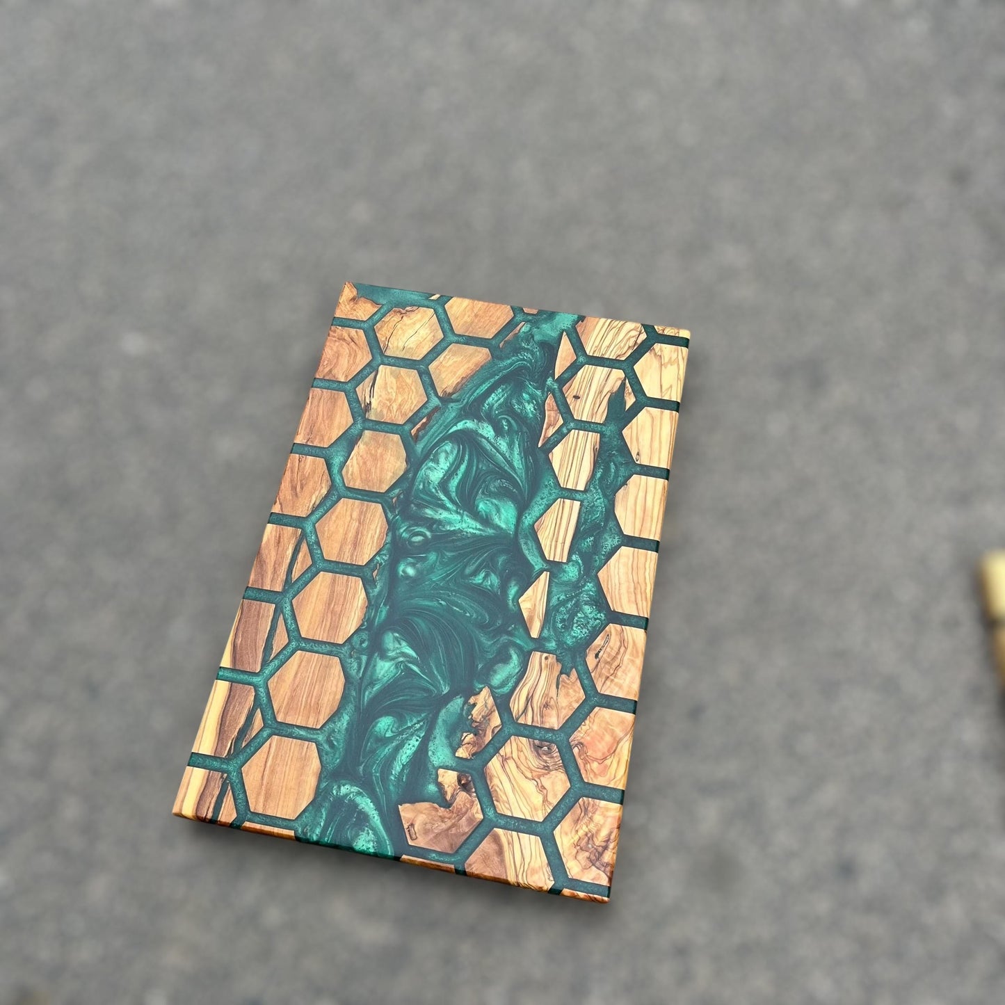 Customizable Resin Charcuterie Board: Olive Wood Cutting Board