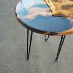 Handmade Olive Wood Epoxy Resin Coffee Table