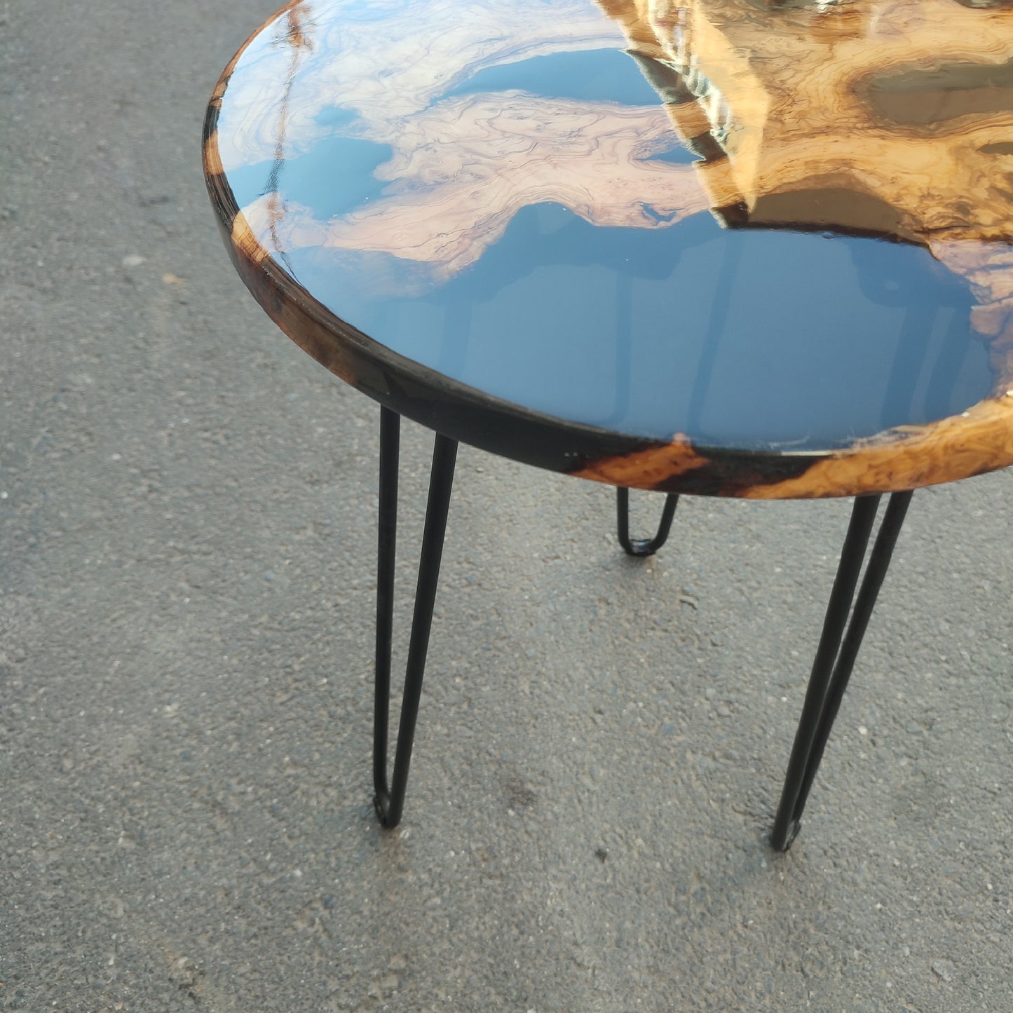 Handmade Olive Wood Epoxy Resin Coffee Table