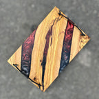 Custom Resin Olive Wood Cheese Board for Housewarming Gift