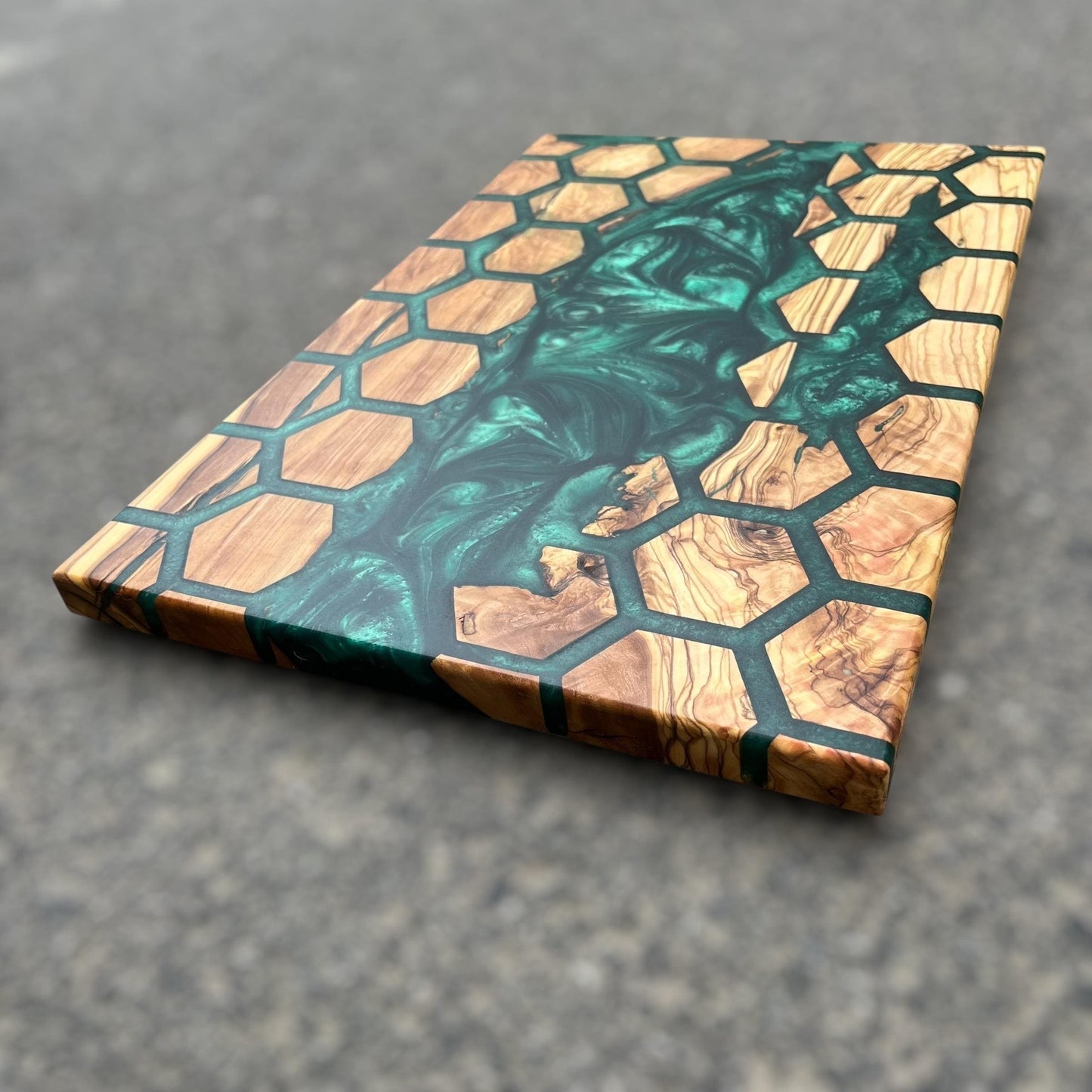 Customizable Resin Charcuterie Board: Olive Wood Cutting Board
