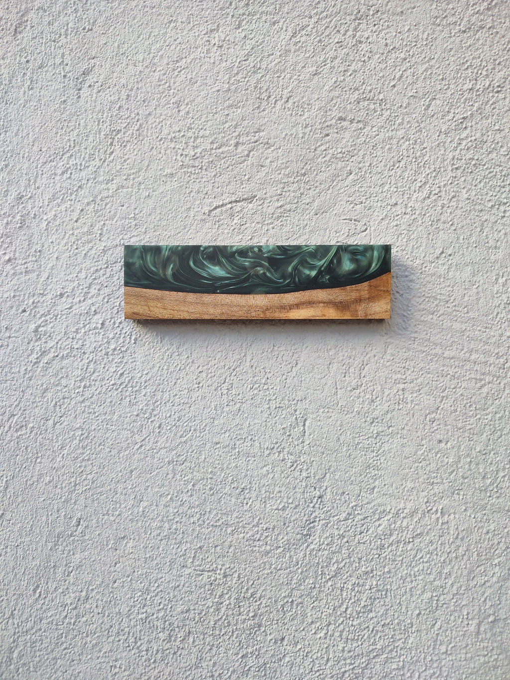 Handmade Walnut Wood Magnetic Knife Block with Resin