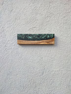 Handmade Walnut Wood Magnetic Knife Block with Resin