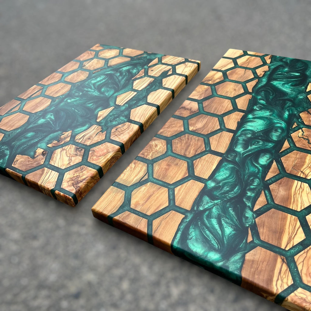 Customizable Resin Charcuterie Board: Olive Wood Cutting Board