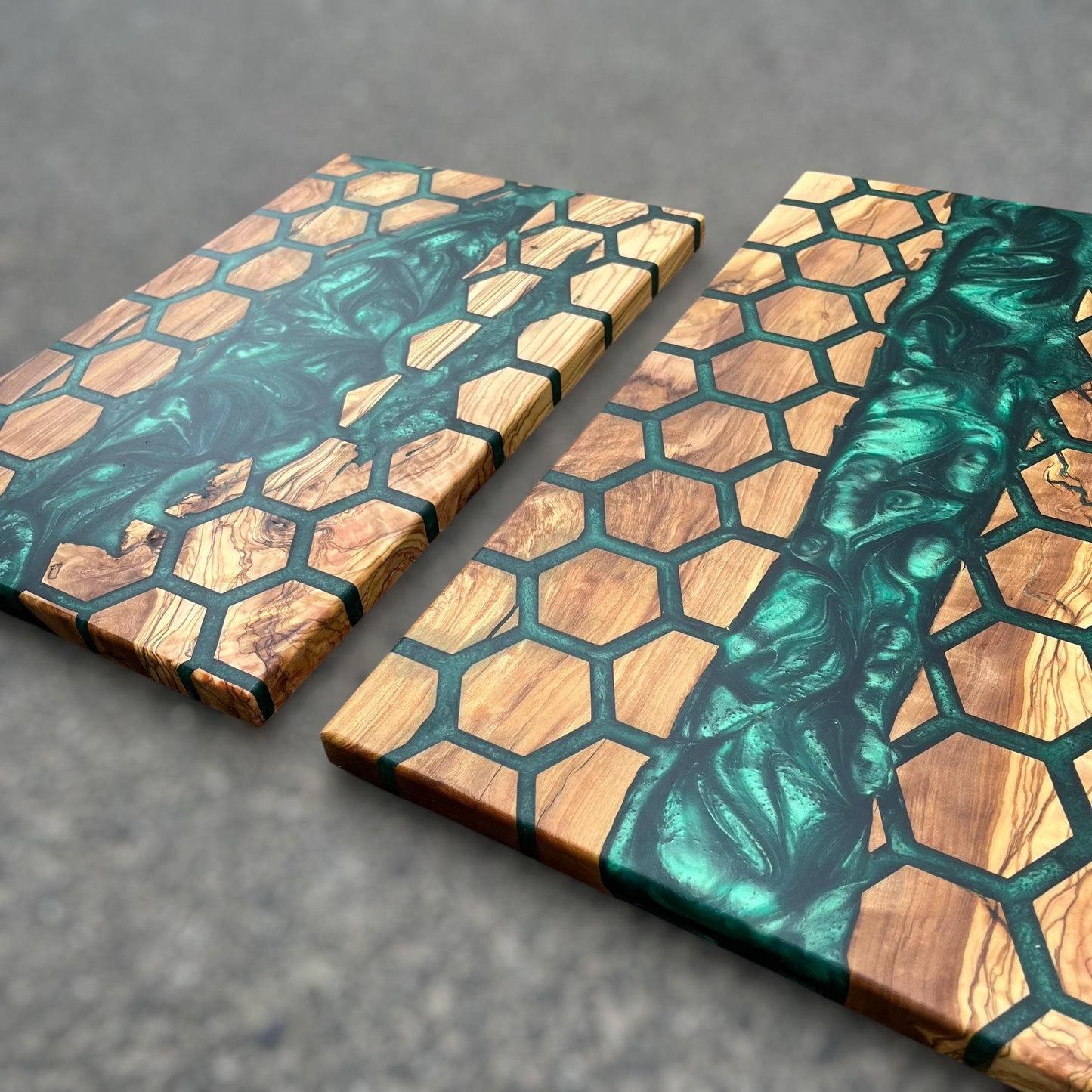 Customizable Resin Charcuterie Board: Olive Wood Cutting Board