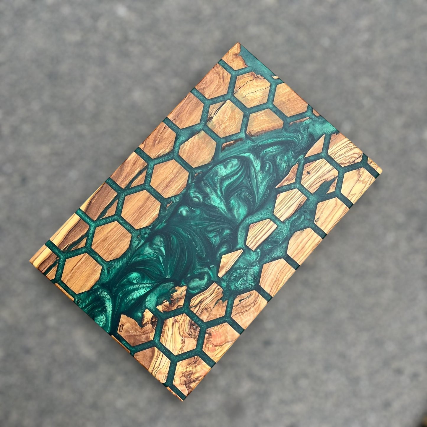 Customizable Resin Charcuterie Board: Olive Wood Cutting Board