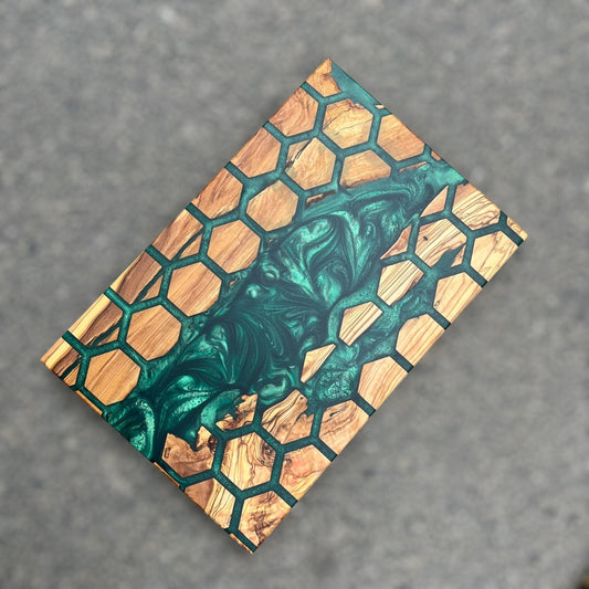 Customizable Resin Charcuterie Board: Olive Wood Cutting Board