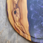Resin Charcuterie Board: Olive Wood Epoxy River Cheese Board