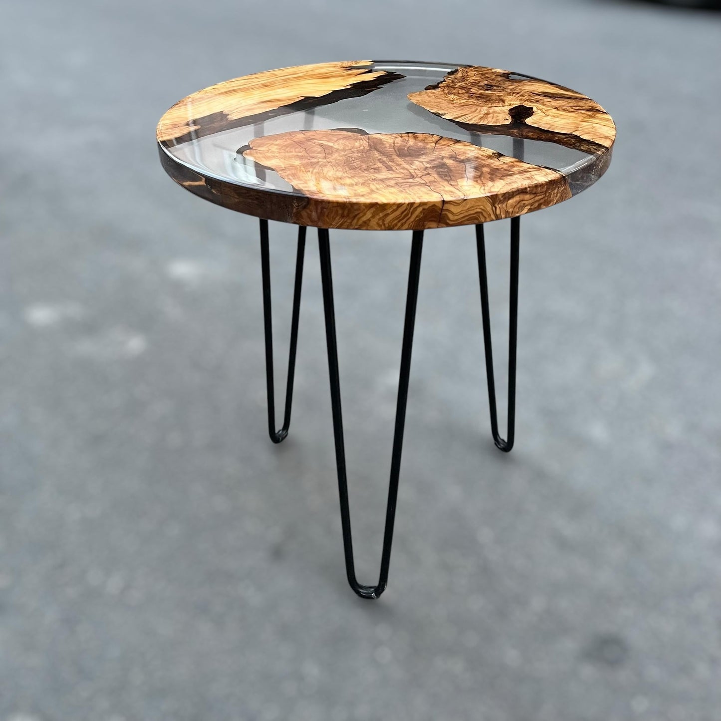 Handmade Olive Wood Epoxy Resin Coffee Table