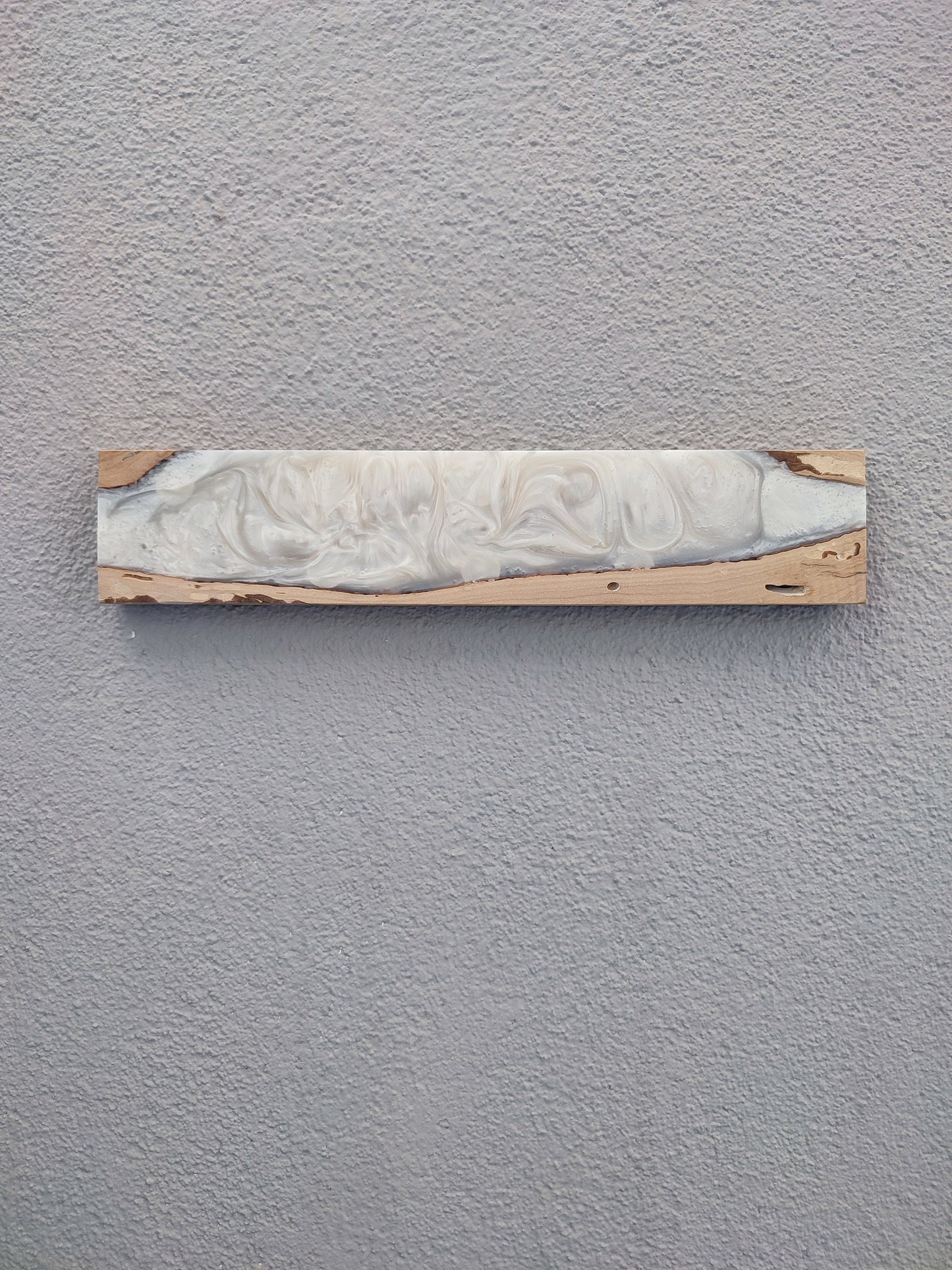 Handmade Walnut Wood Magnetic Knife Block with Resin