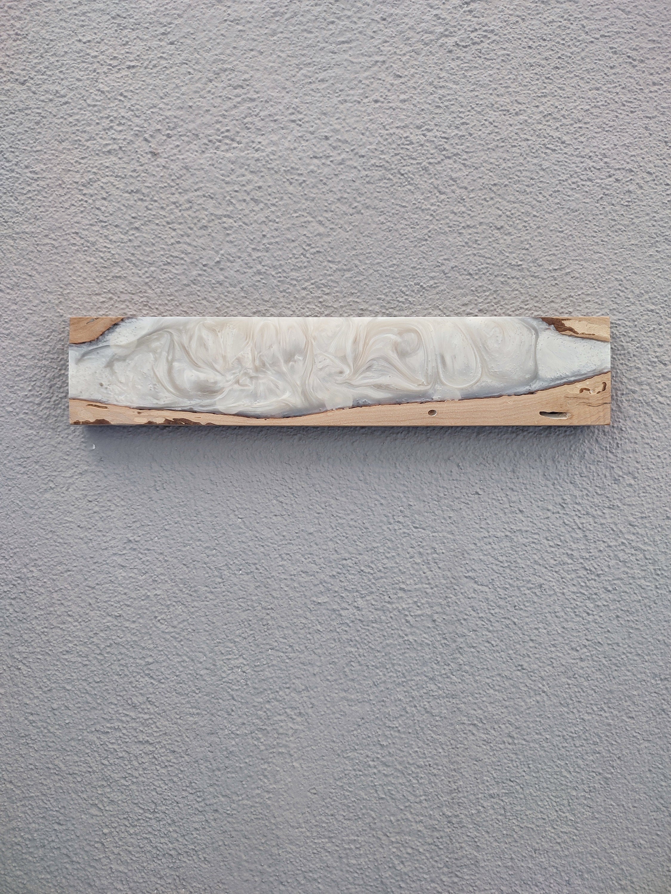 Handmade Walnut Wood Magnetic Knife Block with Resin