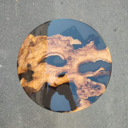 Handmade Olive Wood Epoxy Resin Coffee Table