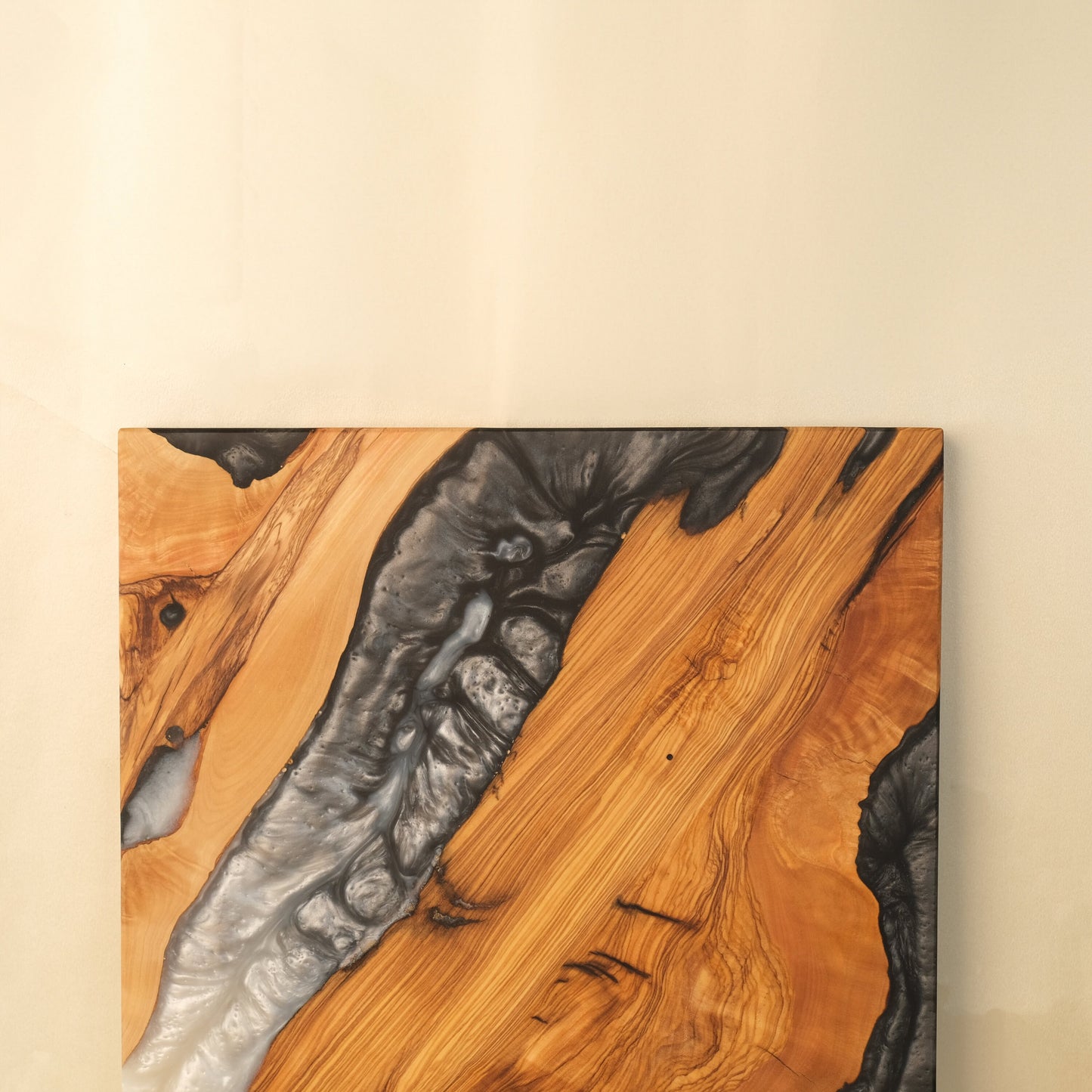 Personalized Olive Wood Charcuterie Board: Epoxy Resin River Cutting Board