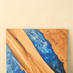 Resin River Charcuterie Board: Olive Wood Cheese Board